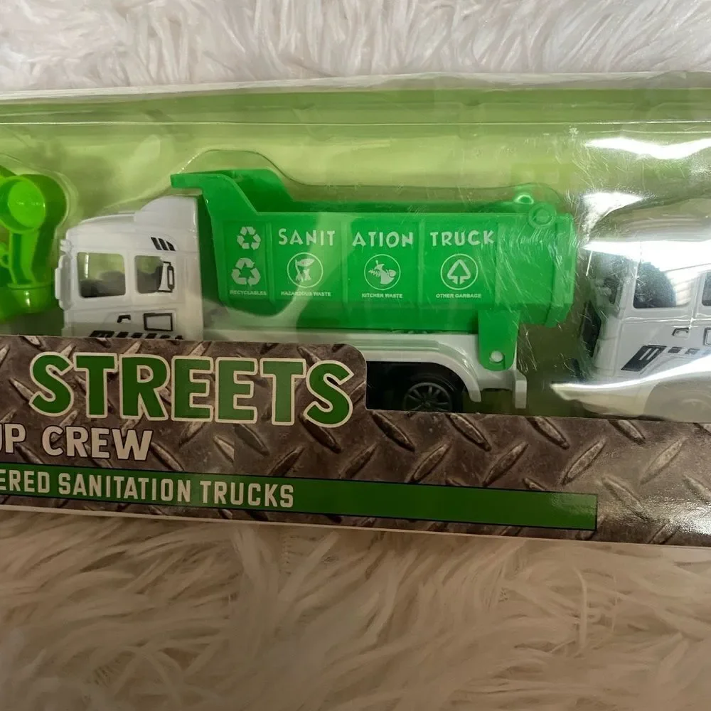 *NIB* My City Streets Clean Up Crew 4-Pack Friction Powered Sanitation Trucks